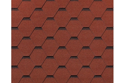 RoofShield черепица Классик Стандарт (3м2) Кирпично-красный с оттенением